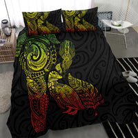Aotearoa Moko Tribal Tattoo Bedding Set New Zealand Maori Penguin and Fantail Reggae Style LT03 - Polynesian Pride