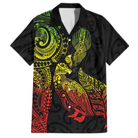 Aotearoa Moko Tribal Tattoo Hawaiian Shirt New Zealand Maori Penguin and Fantail Reggae Style LT03 Multicolor - Polynesian Pride