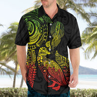 Aotearoa Moko Tribal Tattoo Hawaiian Shirt New Zealand Maori Penguin and Fantail Reggae Style LT03 - Polynesian Pride
