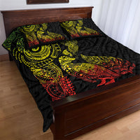 Aotearoa Moko Tribal Tattoo Quilt Bed Set New Zealand Maori Penguin and Fantail Reggae Style LT03 - Polynesian Pride