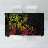 Aotearoa Moko Tribal Tattoo Tablecloth New Zealand Maori Penguin and Fantail Reggae Style LT03 Multicolor - Polynesian Pride