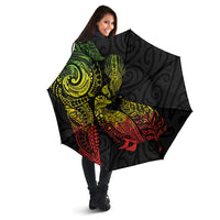 Aotearoa Moko Tribal Tattoo Umbrella New Zealand Maori Penguin and Fantail Reggae Style LT03 - Polynesian Pride
