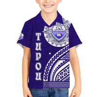 Tupou College Toloa Family Matching Long Sleeve Bodycon Dress and Hawaiian Shirt Ngatu and Polynesian Pattern