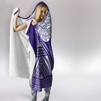 Tupou College Toloa Hooded Blanket Ngatu and Polynesian Pattern