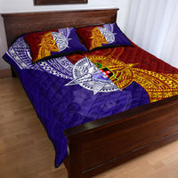 Kolisi Tonga Atele and Tupou College Toloa Quilt Bed Set Ngatu and Polynesian Spiral Pattern
