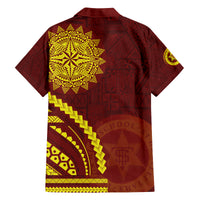 Tonga High School Family Matching Off Shoulder Short Dress and Hawaiian Shirt Ngatu and Polynesian Pattern LT03 - Polynesian Pride