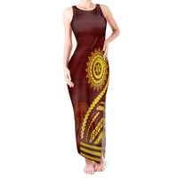 Tonga High School Tank Maxi Dress Ngatu and Polynesian Pattern LT03 Women Red - Polynesian Pride