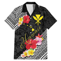 Aloha Hawaii Hibiscus and Plumeria Flowers Family Matching Mermaid Dress and Hawaiian Shirt Kanaka Maoli Tattoo Polynesian Pattern