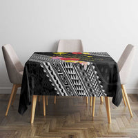 Aloha Hawaii Hibiscus and Plumeria Flowers Tablecloth Kanaka Maoli Tattoo Polynesian Pattern