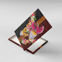 Papua New Guinea Birds and Frangipani Canvas Wall Art Melanesian Art Tattoos - Polynesian Pride
