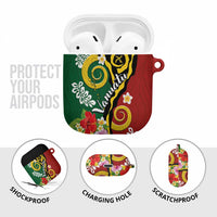 Melanesian Vanuatu Tribal Boar Tusk AirPods Case Tropical Plants and Namele Motifs - Polynesian Pride