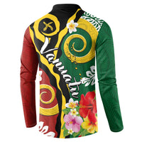 Melanesian Vanuatu Tribal Boar Tusk Button Sweatshirt Tropical Plants and Namele Motifs - Polynesian Pride