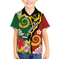 Melanesian Vanuatu Tribal Boar Tusk Hawaiian Shirt Tropical Plants and Namele Motifs - Polynesian Pride