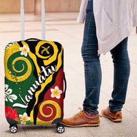 Melanesian Vanuatu Tribal Boar Tusk Luggage Cover Tropical Plants and Namele Motifs - Polynesian Pride
