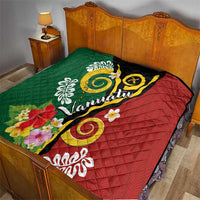Melanesian Vanuatu Tribal Boar Tusk Quilt Tropical Plants and Namele Motifs - Polynesian Pride