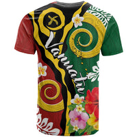 Melanesian Vanuatu Tribal Boar Tusk T Shirt Tropical Plants and Namele Motifs - Polynesian Pride