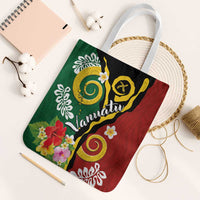 Melanesian Vanuatu Tribal Boar Tusk Tote Bag Tropical Plants and Namele Motifs - Polynesian Pride