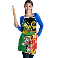 Vanuatu Christmas Apron Funny Santa with Namele and Boar Tusk Tribal - Polynesian Pride