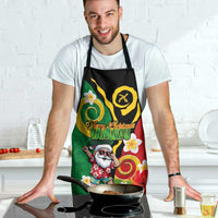 Vanuatu Christmas Apron Funny Santa with Namele and Boar Tusk Tribal - Polynesian Pride