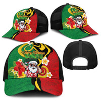 Vanuatu Christmas Baseball Net Cap Funny Santa with Namele and Boar Tusk Tribal LT03 - Polynesian Pride