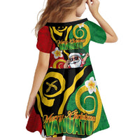 Vanuatu Christmas Family Matching Tank Maxi Dress and Hawaiian Shirt Funny Santa with Namele and Boar Tusk Tribal - Polynesian Pride