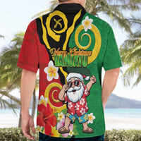 Vanuatu Christmas Hawaiian Shirt Funny Santa with Namele and Boar Tusk Tribal - Polynesian Pride