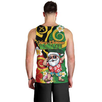 Vanuatu Christmas Men Tank Top Funny Santa with Namele and Boar Tusk Tribal - Polynesian Pride