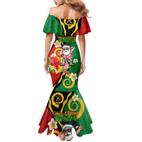 Vanuatu Christmas Mermaid Dress Funny Santa with Namele and Boar Tusk Tribal - Polynesian Pride