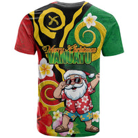 Vanuatu Christmas T Shirt Funny Santa with Namele and Boar Tusk Tribal - Polynesian Pride