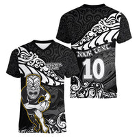 custom-new-zealand-rugby-women-v-neck-t-shirt-maori-warrior-rugby-silver-fern-tribal-pattern