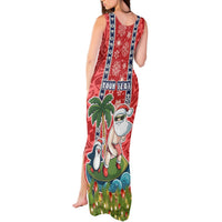 Custom Hawaii Christmas Tank Maxi Dress The Santa Surfing Hawaii Xmas Style LT03 - Polynesian Pride