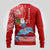 Custom Hawaii Mele Kalikimaka Ugly Christmas Sweater Santa Riding The DolPhin Mix Kakau Pattern Red Style LT03 - Polynesian Pride