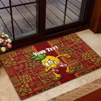 Custom Hawaii Rubber Doormat Aloha Funny Pineapple Mix Kakau Hawaiian Tribal LT03 - Polynesian Pride