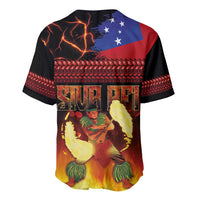 Samoan Siva Afi Baseball Jersey Tribal Performers of Samoan Fire Knife Dancing LT03 - Polynesian Pride