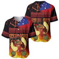 Samoan Siva Afi Baseball Jersey Tribal Performers of Samoan Fire Knife Dancing LT03 - Polynesian Pride