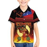 Samoan Siva Afi Family Matching Tank Maxi Dress and Hawaiian Shirt Tribal Performers of Samoan Fire Knife Dancing