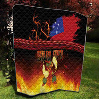 Samoan Siva Afi Quilt Tribal Performers of Samoan Fire Knife Dancing LT03 - Polynesian Pride