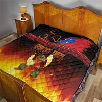 Samoan Siva Afi Quilt Tribal Performers of Samoan Fire Knife Dancing LT03 - Polynesian Pride