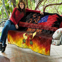 Samoan Siva Afi Quilt Tribal Performers of Samoan Fire Knife Dancing LT03 - Polynesian Pride