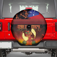 Samoan Siva Afi Spare Tire Cover Tribal Performers of Samoan Fire Knife Dancing
