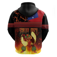 Samoan Siva Afi Zip Hoodie Tribal Performers of Samoan Fire Knife Dancing LT03 - Polynesian Pride