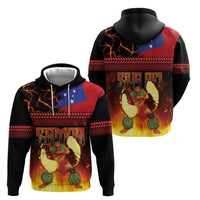 Samoan Siva Afi Zip Hoodie Tribal Performers of Samoan Fire Knife Dancing LT03 - Polynesian Pride