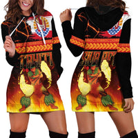 Tahitian Siva Afi Hoodie Dress Tribal Performers of Tahitian Fire Knife Dancing