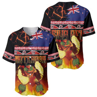 Aotearoa Siva Afi Baseball Jersey Tribal Performers of Aotearoa Fire Knife Dancing LT03 - Polynesian Pride