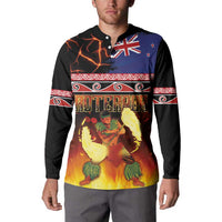 Aotearoa Siva Afi Button Sweatshirt Tribal Performers of Aotearoa Fire Knife Dancing LT03 - Polynesian Pride