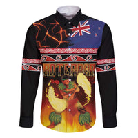 Aotearoa Siva Afi Family Matching Off The Shoulder Long Sleeve Dress and Hawaiian Shirt Tribal Performers of Aotearoa Fire Knife Dancing