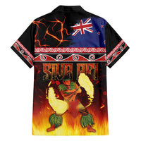 Aotearoa Siva Afi Family Matching Puletasi and Hawaiian Shirt Tribal Performers of Aotearoa Fire Knife Dancing