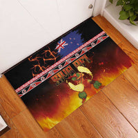 Aotearoa Siva Afi Rubber Doormat Tribal Performers of Aotearoa Fire Knife Dancing LT03 - Polynesian Pride
