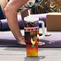 Aotearoa Siva Afi Tumbler With Handle Tribal Performers of Aotearoa Fire Knife Dancing LT03 - Polynesian Pride