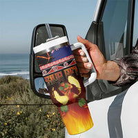 Aotearoa Siva Afi Tumbler With Handle Tribal Performers of Aotearoa Fire Knife Dancing LT03 - Polynesian Pride